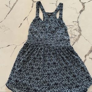 Express Blue Floral Halter Tank Top